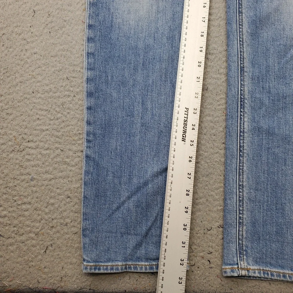 Banana Republic Jeans Mens 32x32 Blue Denim Stretch Slim Fit Whiskered Faded